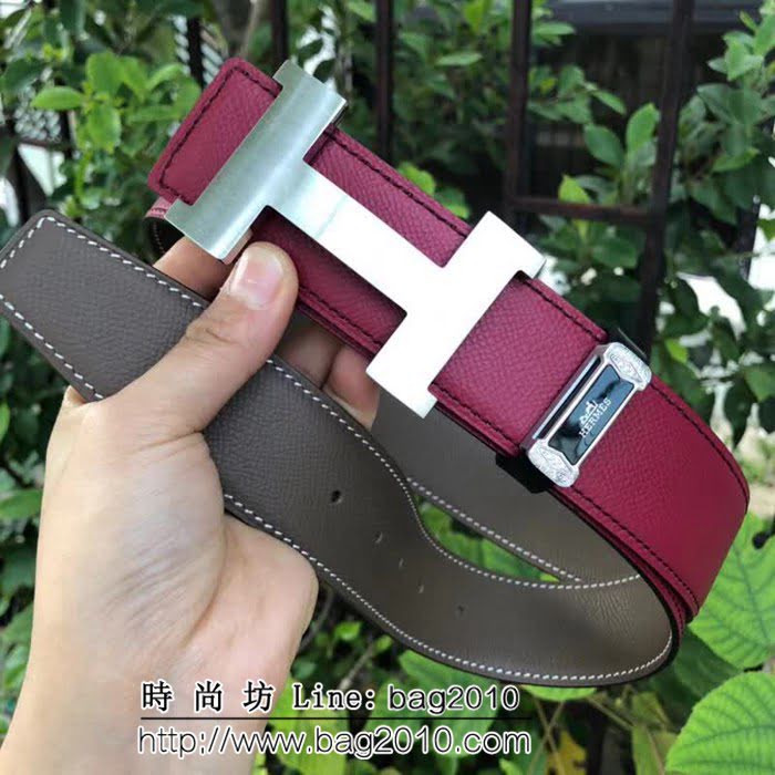 愛馬仕HERMES 純手工雙面手掌紋 專櫃複刻奢華精品高端男士皮帶 HHG1569
